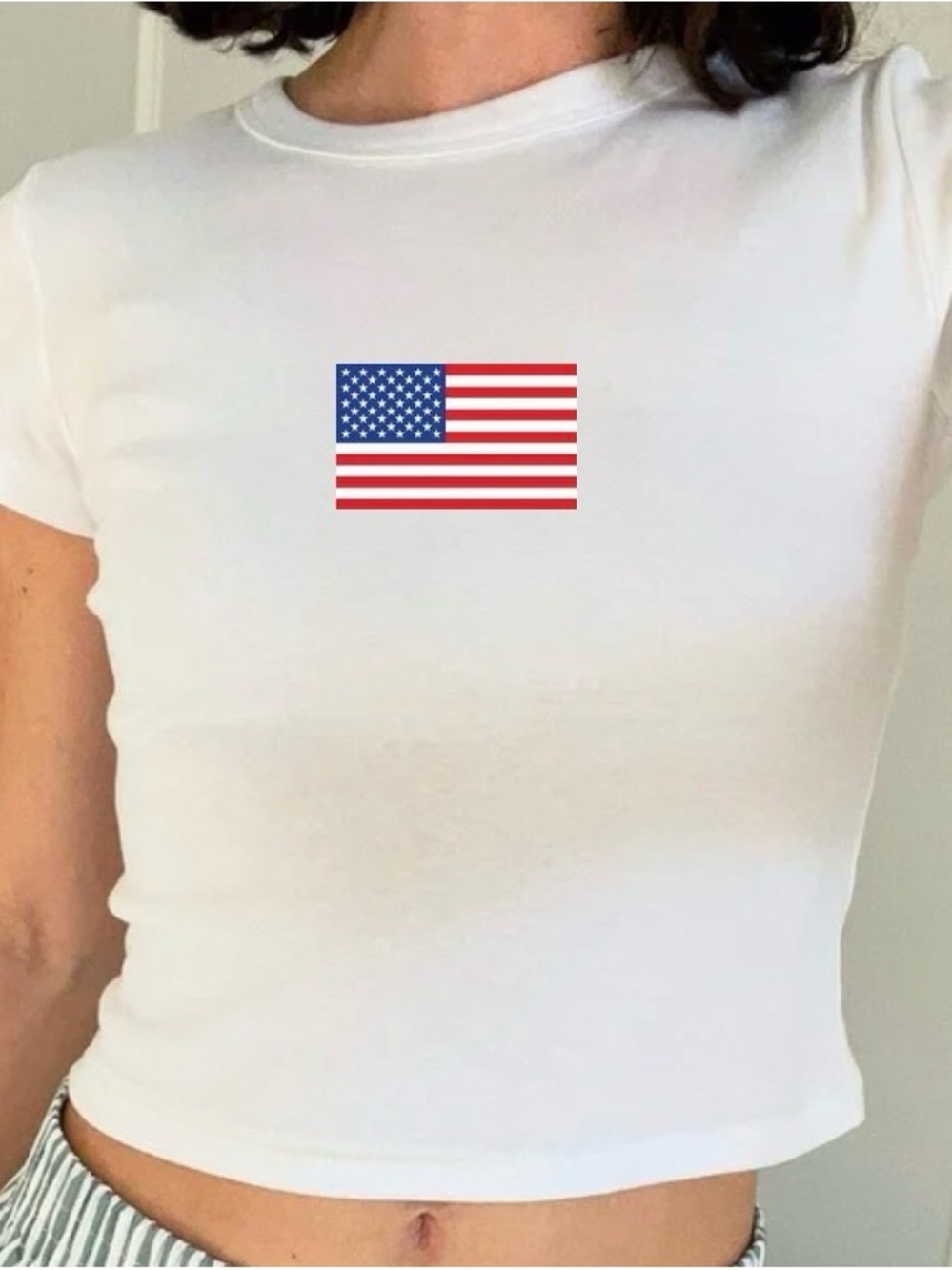 American Flag Baby Tee